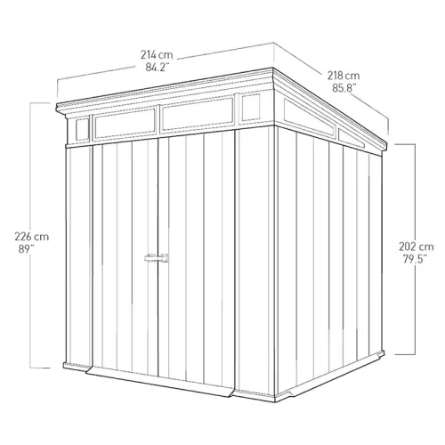 Инновационный сарай из панелей DUOTECH Artisan 7×7 11
