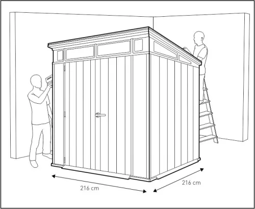 Инновационный сарай из панелей DUOTECH Artisan 7×7 12