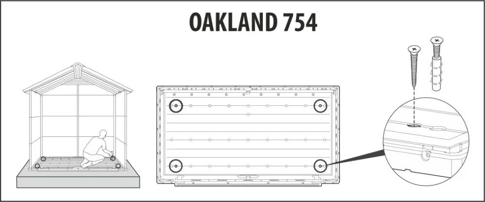 Сарай пластиковый Oakland 754