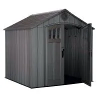Высокопрочный пластиковый сарай WoodLook 8×7.5