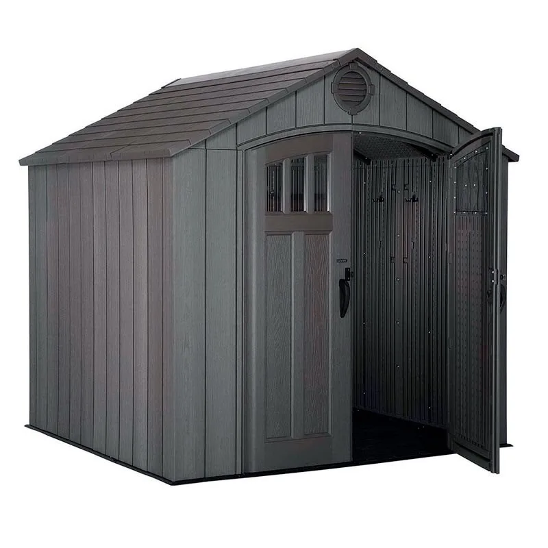 Высокопрочный пластиковый сарай WoodLook 8×7.5