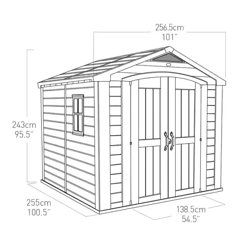 Сарай пластиковый Factor 8×8 2