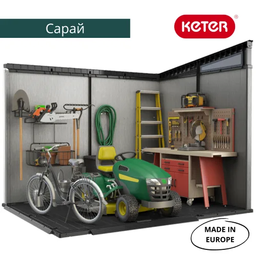 Инновационный сарай из панелей DUOTECH Artisan 9х7 14