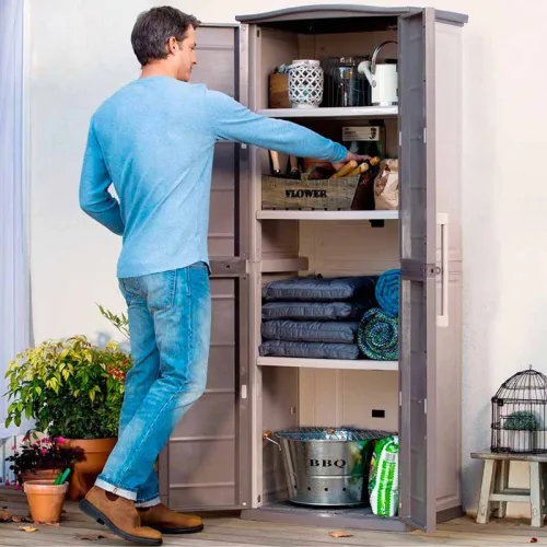 Высокий шкаф с 3 полками Boston Tall Utility Shed 2