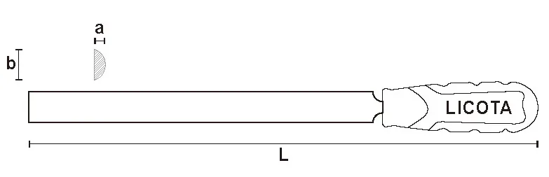 Напильник полукруглый личной с рукояткой, 200 мм