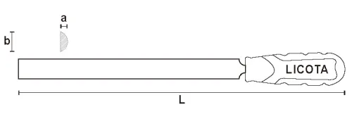Напильник полукруглый драчёвый с рукояткой, 200 мм 3