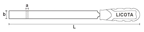 Напильник плоский бархатный с рукояткой, 250 мм 2