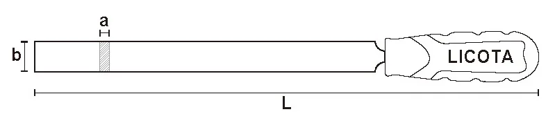 Напильник плоский драчёвый с рукояткой, 200 мм