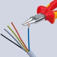 Круглогубцы фосфатированные, черного цвета 160 мм Knipex KN-2201160