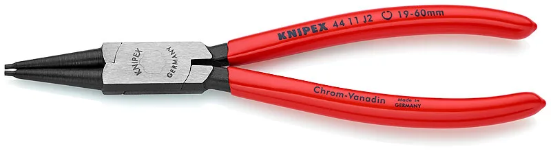Щипцы для стопорных колец фосфатированные, черного цвета 180 мм KN-4411J2