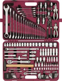 Набор инструмента универсальный 1/4", 1/2"DR, 128 предметов Thorvik UTS0128