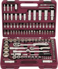 Набор инструмента универсальный 1/4", 1/2"DR с головками торцевыми MultiProf, 108 предметов Thorvik UTS0108MP