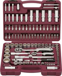 Набор инструмента универсальный 1/4", 1/2"DR с головками торцевыми 12-гранными, 108 предметов Thorvik UTS0108/12