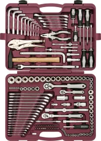 Набор инструмента универсальный 1/4", 3/8" и 1/2"DR, 142 предмета Thorvik UTS0142