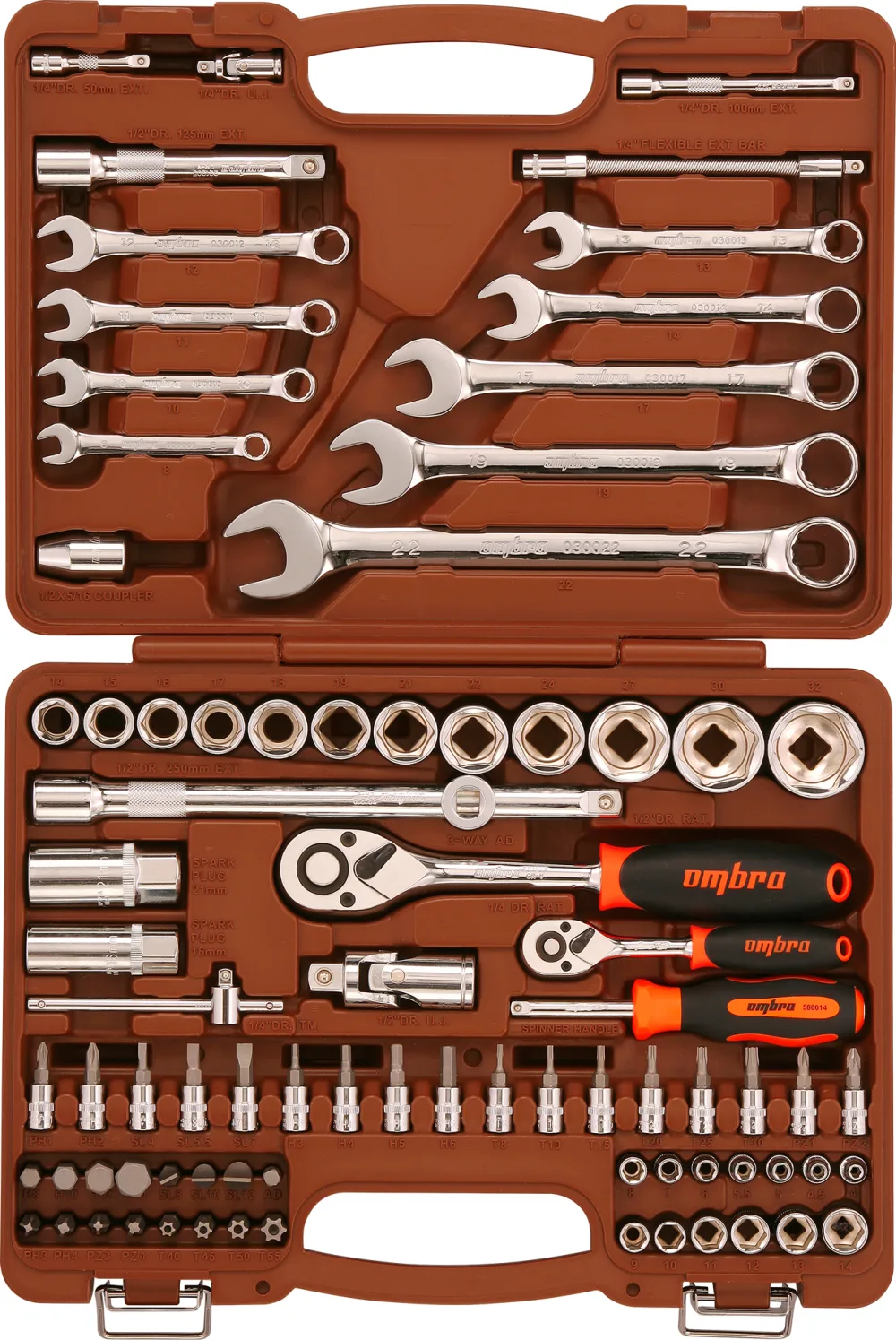 Набор инструмента универсальный 1/4", 1/2"DR, 82 предмета