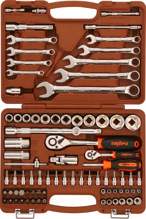 Набор инструмента универсальный 1/4", 1/2"DR, 82 предмета 2