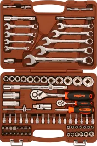 Набор инструмента универсальный 1/4", 1/2"DR, 82 предмета Ombra OMT82S