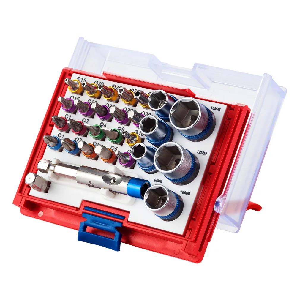 Набор вставок (бит) 1/4;, TORX, HEX, PZ, PH, SLOT, 28 предметов МАСТАК 058-10028C