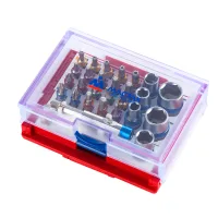 Набор вставок (бит) 1/4;, TORX, HEX, PZ, PH, SLOT, 28 предметов МАСТАК 058-10028C
