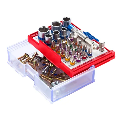 Набор вставок (бит) 1/4;, TORX, HEX, PZ, PH, SLOT, 28 предметов МАСТАК 058-10028C 6