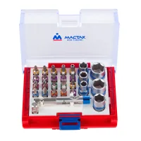 Набор вставок (бит) 1/4;, TORX, HEX, PZ, PH, SLOT, 28 предметов МАСТАК 058-10028C