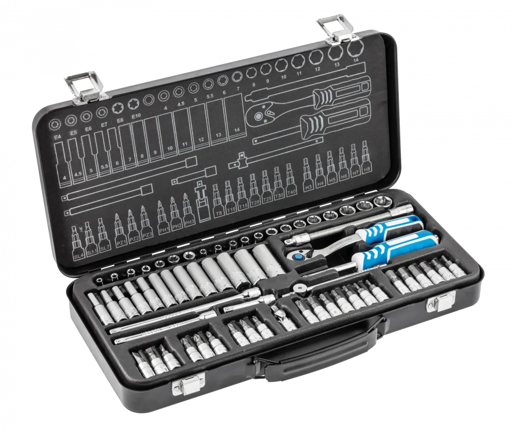 Набор инструментов, 63 шт., 1/4" Högert HT1R486