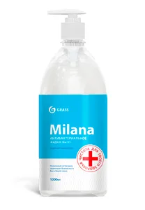 Milana Жидкое мыло антибактериальное с дозатором 1л