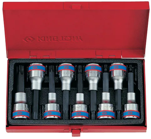 Набор торцевых насадок 1/2;, TORX, Т20-Т60 мм, L = 80 мм, 9 предметов KING TONY 4119PR 2