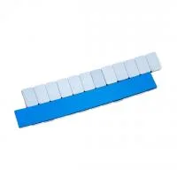 Груза адгезивные Fe 071W 12×5 гр (Синий скотч) (Белая эмаль) (100 шт.)