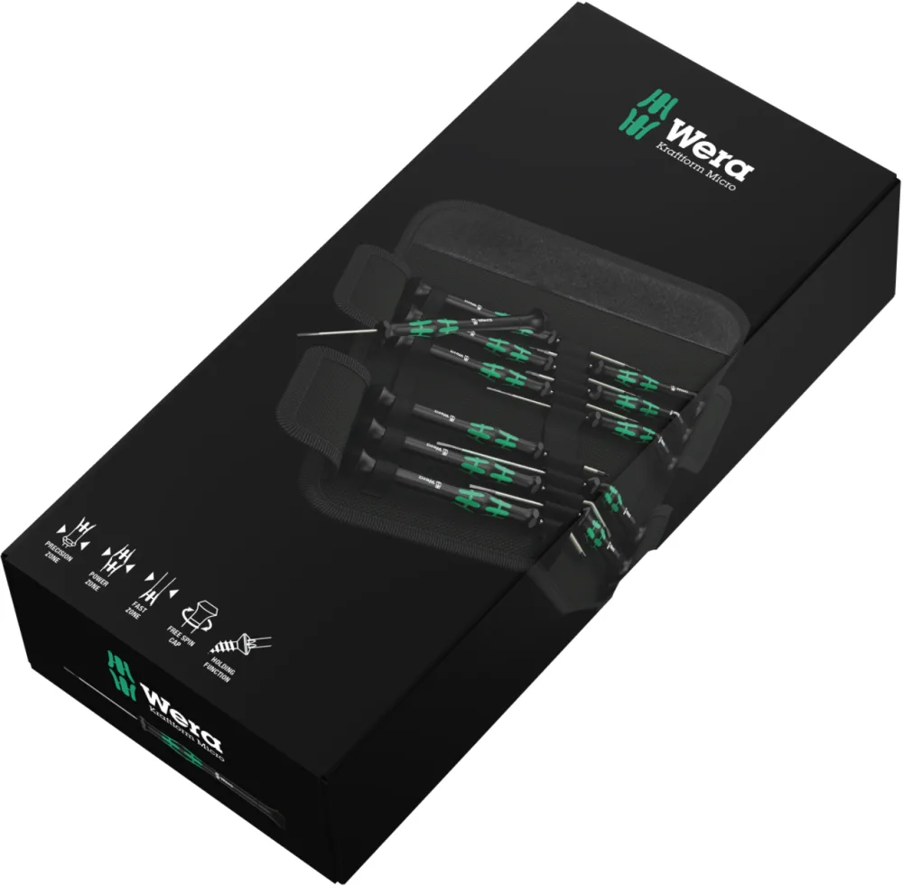Набор отверток WERA Kraftform Micro-Set/12 SB 1, для электроники, 12 предметов