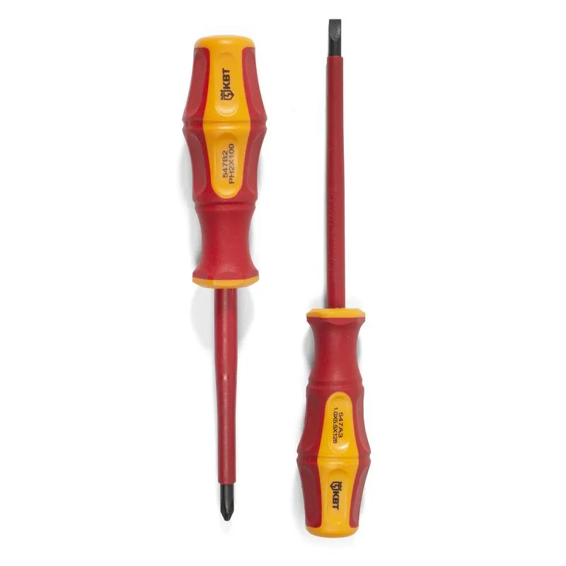 Диэлектрическая отвертка ПРОФИ Pozidriv PZ2*100 (КВТ)
