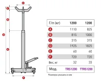 MEGA TRS1200 Стойка гидравлическая г/п 1200 кг.