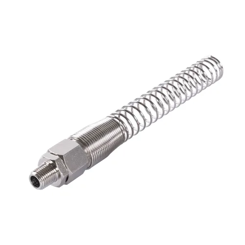 Переходник резьбовой M1/4", с пружиной под шланг 10x14,5 мм