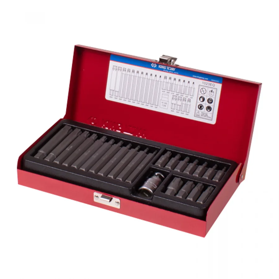Набор вставок (бит) 10 мм, TORX PLUS, IP10-IP60, 23 предмета