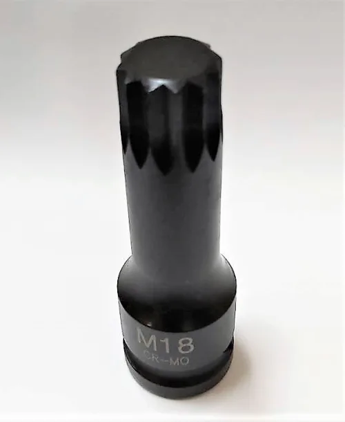 Торцевая насадка 1/2", SPLINE, M18 для болта задней ступицы VAG  2