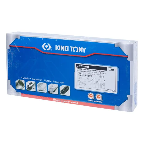 Набор торцевых головок с принадлежностями 1/4", шестигранные, 4-13 мм, 26 предметов 3
