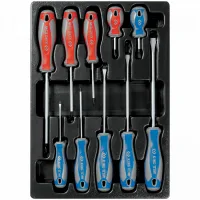 Набор отверток, ложемент, 10 предметов PVC King Tony 9-31110MR