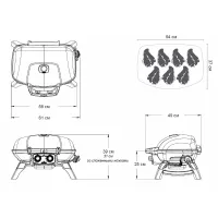 Газовый гриль Napoleon TRAVELQ-285 TQ285-BK-1-CE