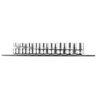 Набор торцевых головок 1/2" 12 гр. 3/8"-15/16" 10пр. на линейке