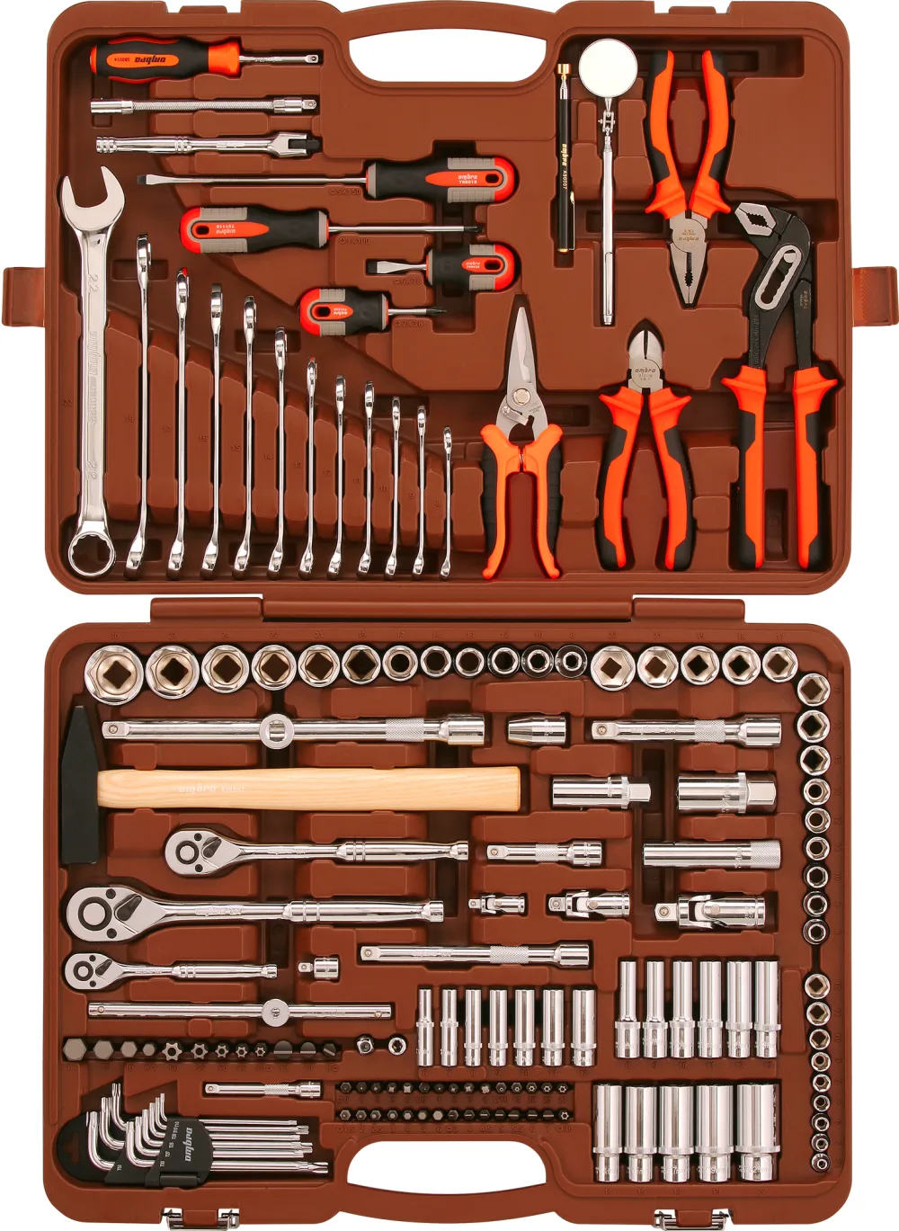 Набор инструмента универсальный 1/4", 3/8" и 1/2"DR, 150 предметов