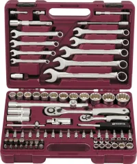 Набор инструмента универсальный 1/4", 1/2"DR с головками торцевыми MultiProf, 82 предмета Thorvik UTS0082MP