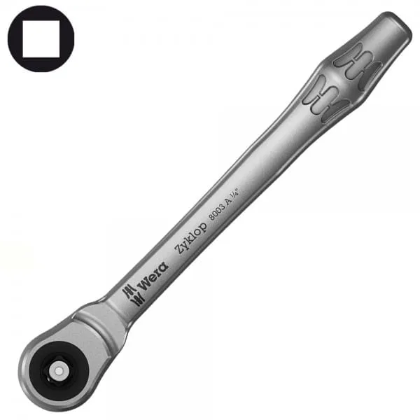 трещотка, переключение реверса, привод 1/4" Zyklop Metal