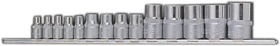 Набор головок Е-профиль Е4-Е24 1/4", 3/8", 1/2" 14пр. на линейке 2