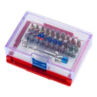 Набор вставок (бит) 1/4", TORX, HEX, PZ, PH, SLOT, 32 предмета