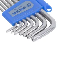 Набор Г-образных TORX, T10-T40, короткие с отверстием, 7 предметов