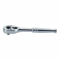 Трещотка 1/4", 140 мм, 24 зубца, флажковая с кнопкой