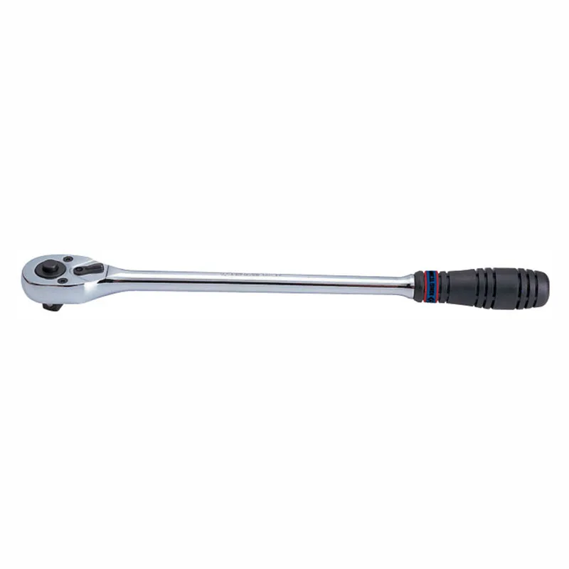 Трещотка 1/2", 375 мм, 32 зубца, флажковая с кнопкой King Tony 4762-15G
