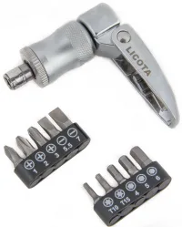 Отвертка трещоточная со сменными вставками1/4", 12 пр.
