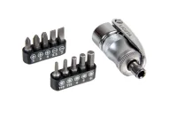 Отвертка трещоточная со сменными вставками1/4", 12 пр.