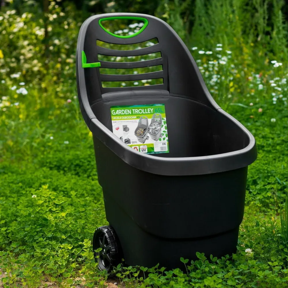 Тележка садовая Garden Trolley 65л, черн.+красн.